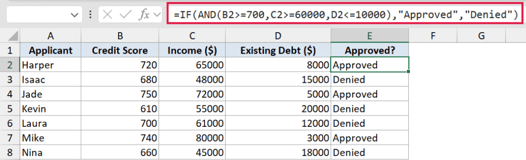 AND Function in Excel (5 Easy Examples)