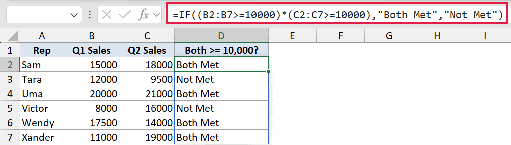 AND Function in Excel (5 Easy Examples)