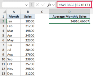 AVERAGE Function in Excel (6 Easy Examples)