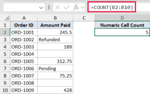 COUNT Function in Excel (4 Easy Examples)
