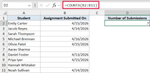 COUNTA Function in Excel (5 Easy Examples)