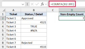 COUNTA Function in Excel (5 Easy Examples)