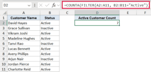 COUNTA Function in Excel (5 Easy Examples)