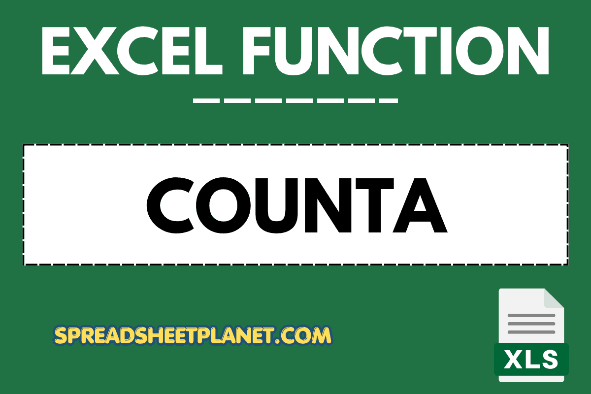 COUNTA Function in Excel (5 Easy Examples)
