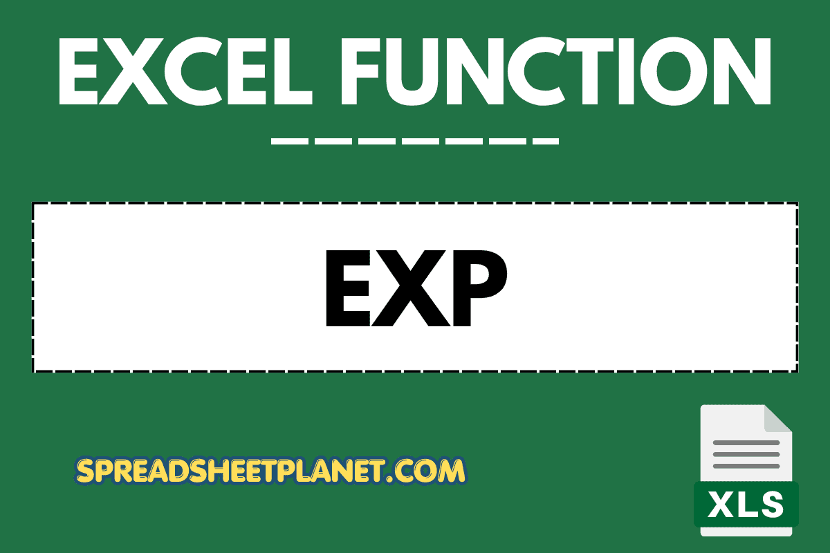 EXP Function in Excel (5 Easy Examples)