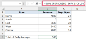 IFERROR Function in Excel (5 Easy Examples)