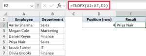 INDEX Function in Excel (6 Easy Examples)