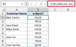 ISBLANK Function in Excel (5 Easy Examples)