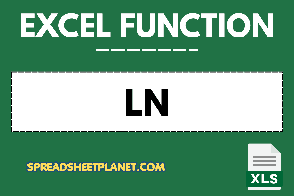 LN Function in Excel (6 Easy Examples)