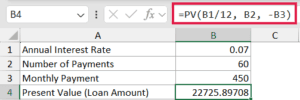 PV Function in Excel (5 Easy Examples)