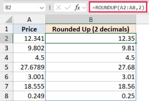ROUNDUP Function in Excel (5 Easy Examples)