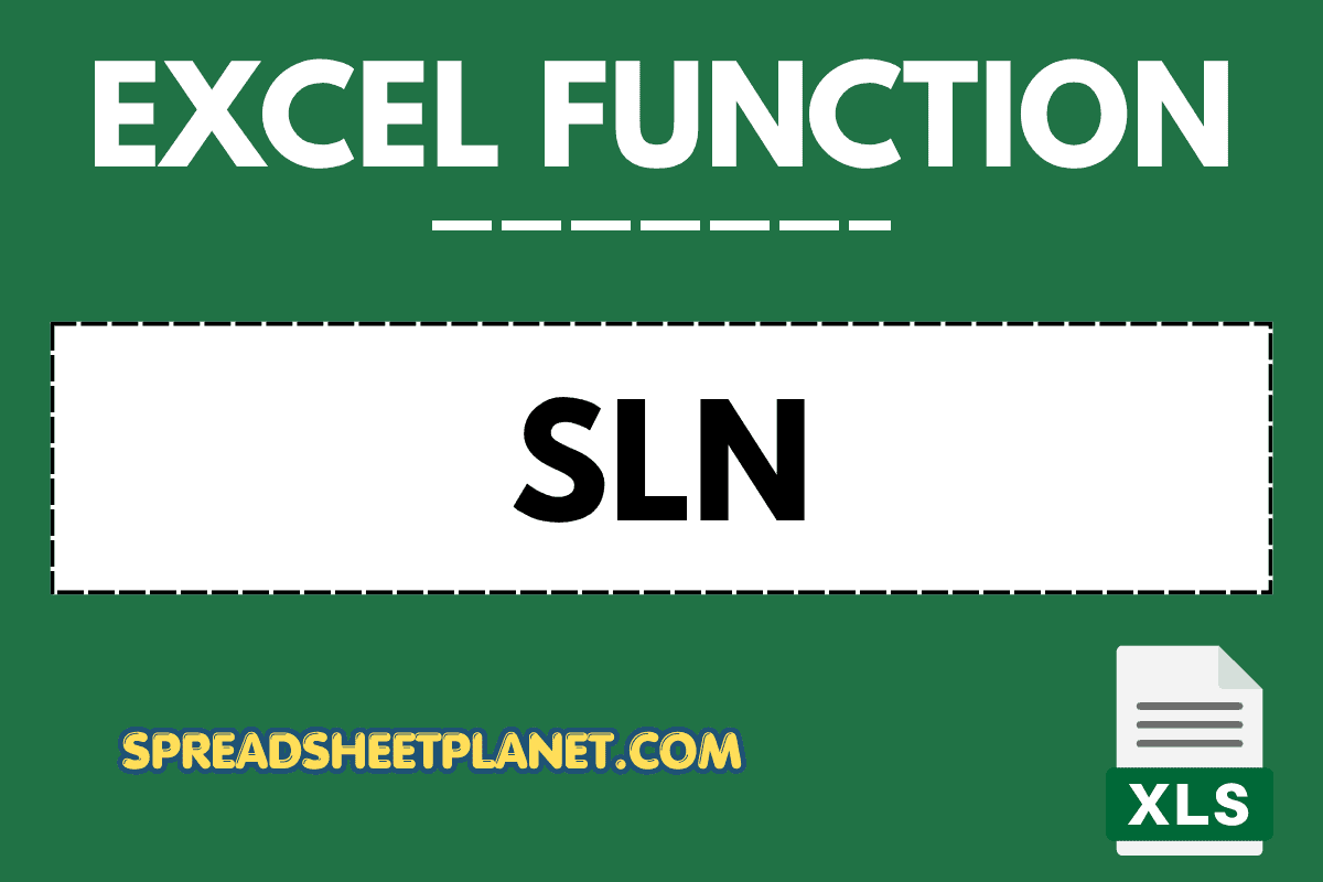 How to Use SLN Function in Excel (4 Examples)