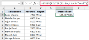 STDEV Function in Excel (5 Easy Examples)