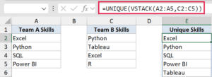 VSTACK Function in Excel (5 Easy Examples)