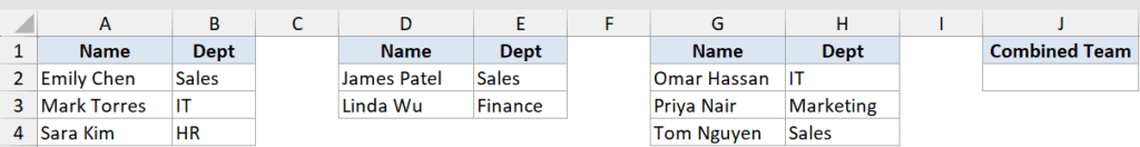 VSTACK Function in Excel (5 Easy Examples)