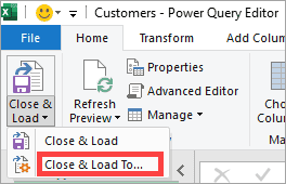 Click on close and load to