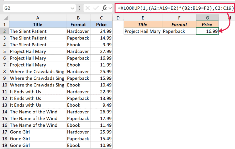 XLOOKUP Function in Excel Made Easy (with 7 Examples)