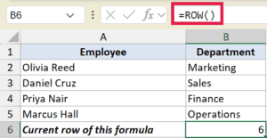 ROW Function in Excel (5 Easy Examples)