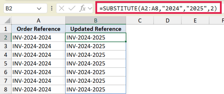 SUBSTITUTE Function in Excel (5 Easy Examples)