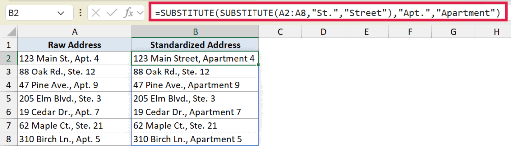 SUBSTITUTE Function in Excel (5 Easy Examples)