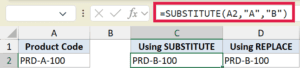 SUBSTITUTE Function in Excel (5 Easy Examples)