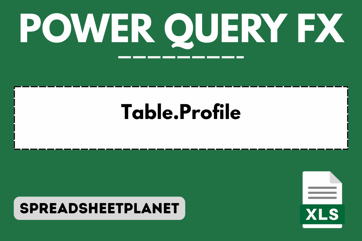 Table.Profile Function in Power Query M (5 Easy Examples)