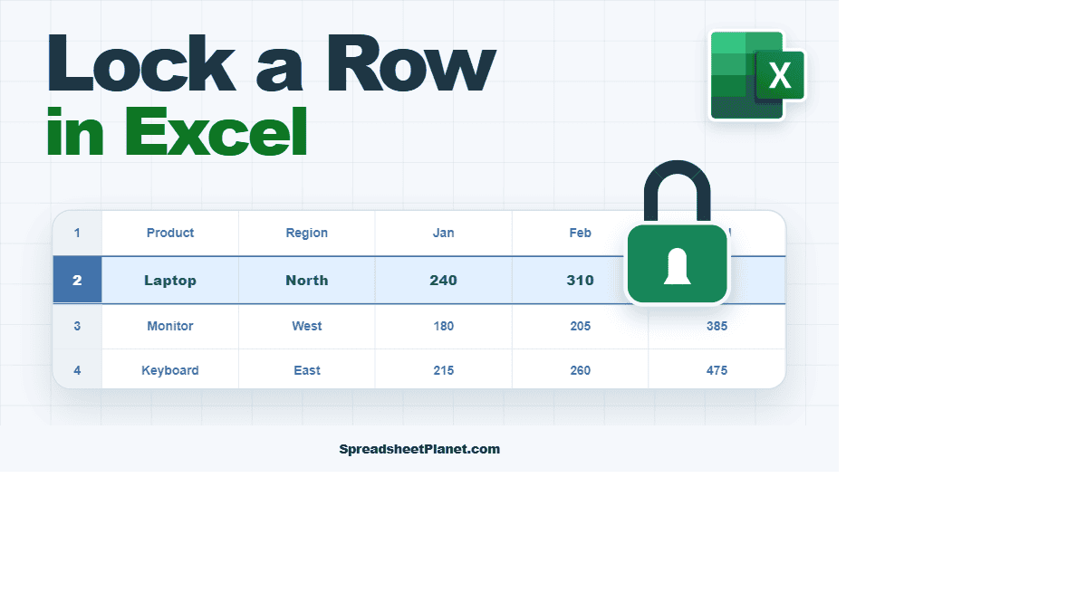 How to Lock a Row in Excel