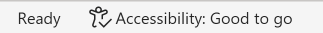 The status bar back on Ready after pressing Escape to leave Edit or Point mode.