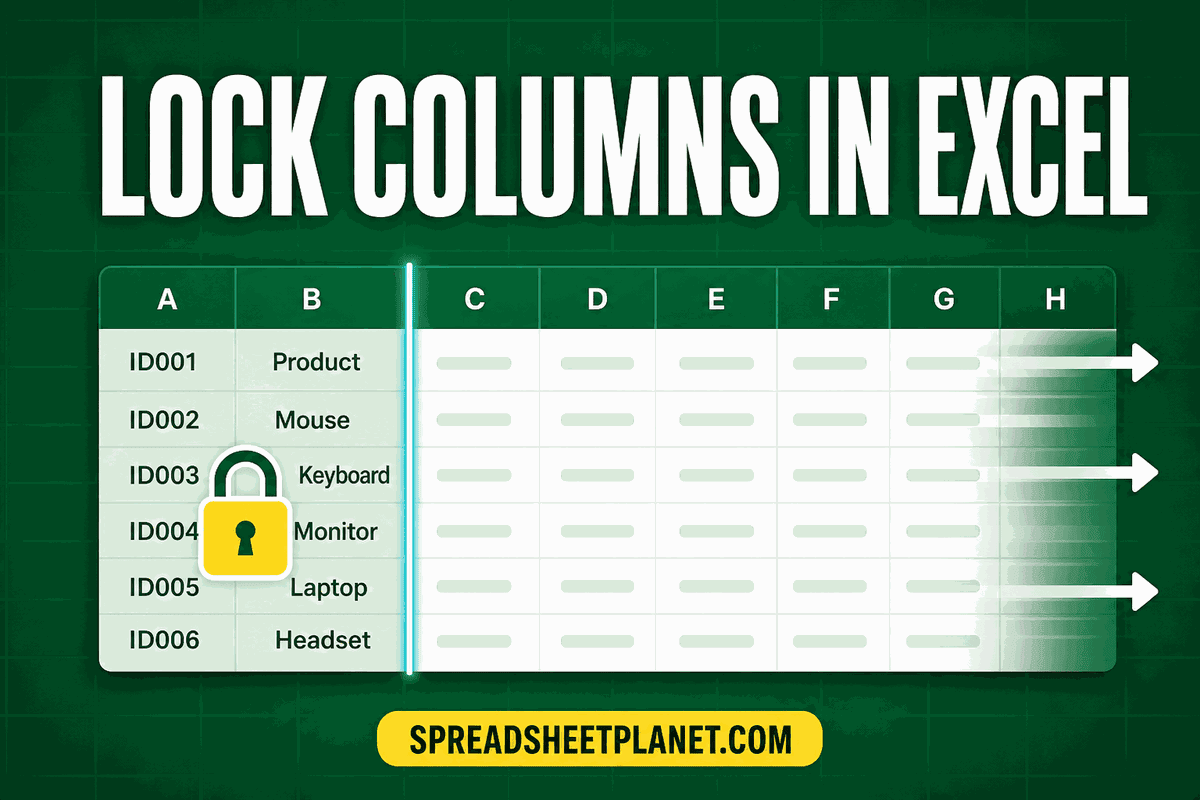 How to Lock Columns in Excel