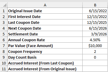 Dataset for ACCRINT example 2