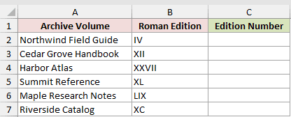 Dataset for ARABIC example 1