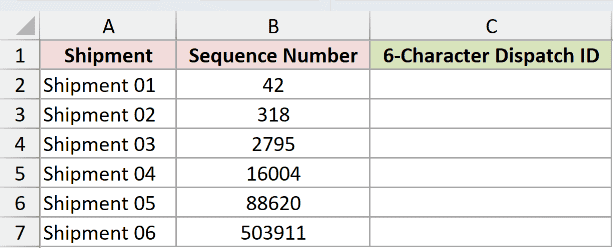 Dataset for BASE example 4