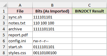 Dataset for BIN2OCT example 6