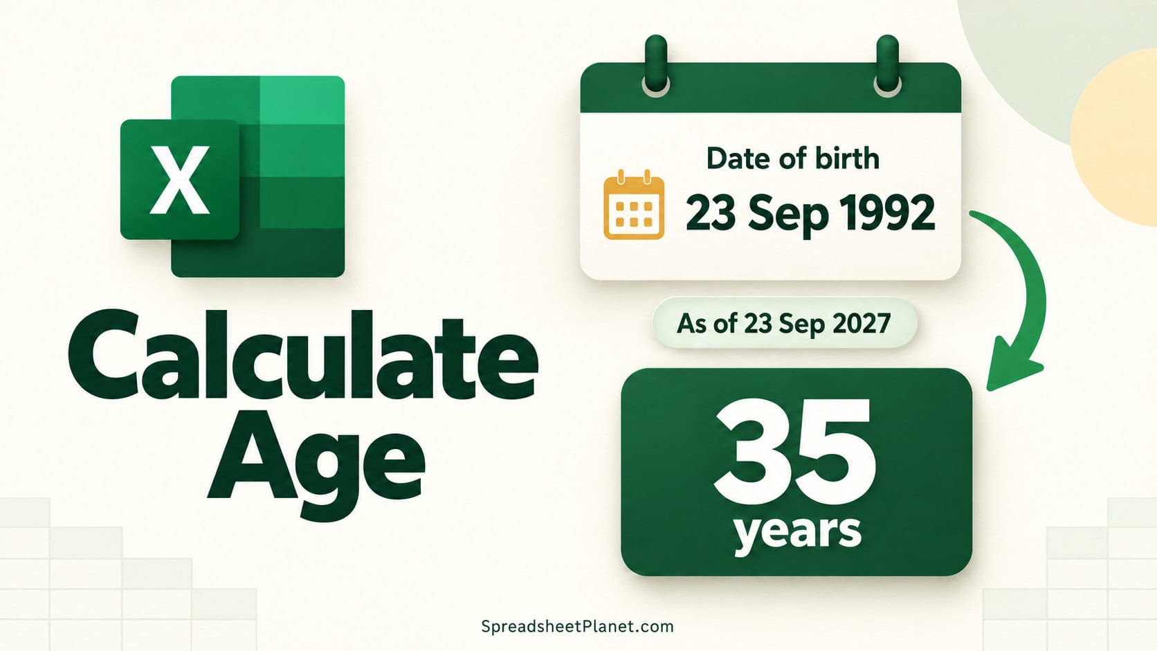 How to Calculate Age in Excel From Date of Birth
