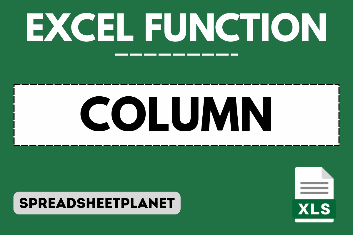 COLUMN Function in Excel (5 Easy Examples)