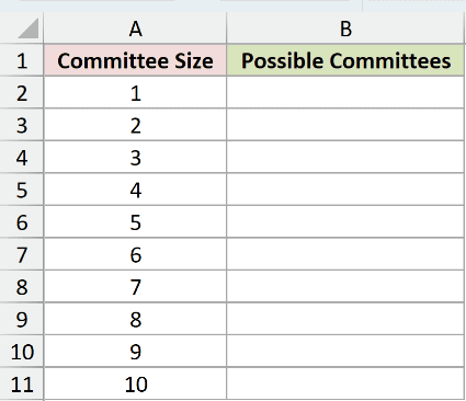 Dataset for COMBIN example 2