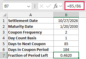 =B5/B6 in B7