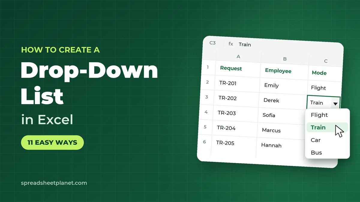 How to Create a Drop-Down List in Excel