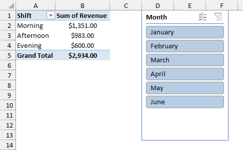 Month slicer in calendar order from January to June