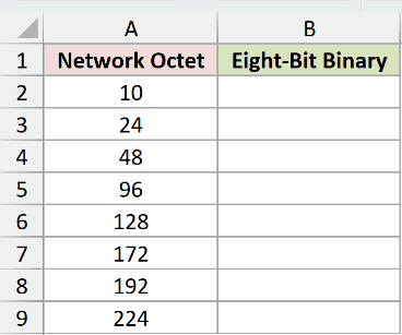 Dataset for DEC2BIN example 2