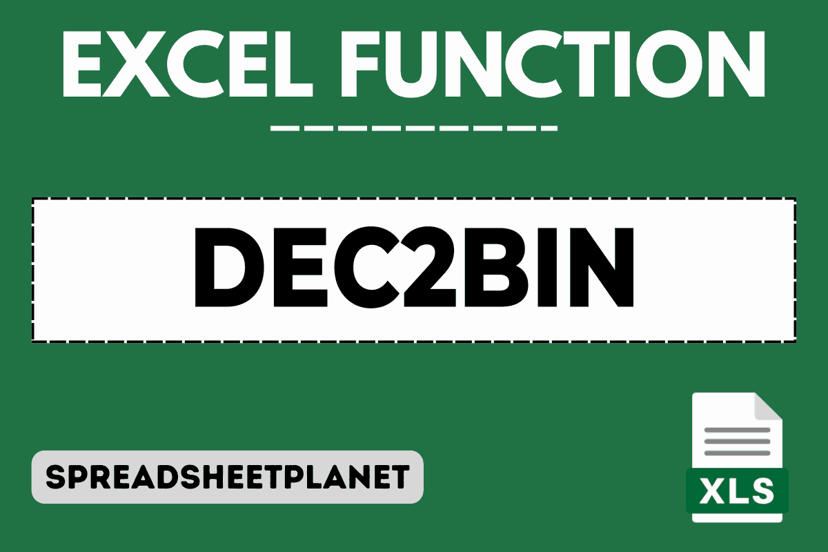 DEC2BIN Function in Excel (5 Easy Examples)