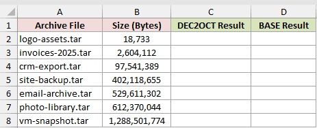 Dataset for DEC2OCT example 4