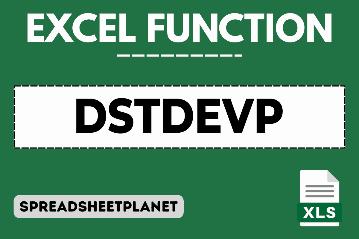 DSTDEVP function in Excel featured image