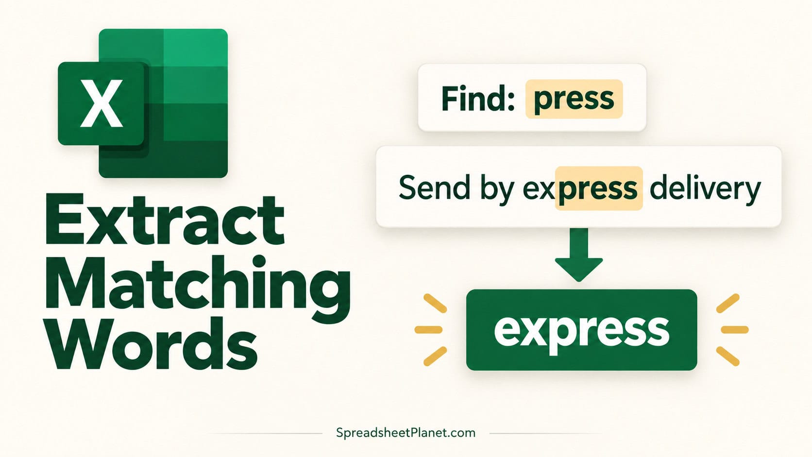 How to Extract a Word Containing Specific Text in Excel