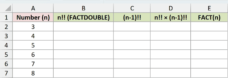 Dataset for FACTDOUBLE example 4