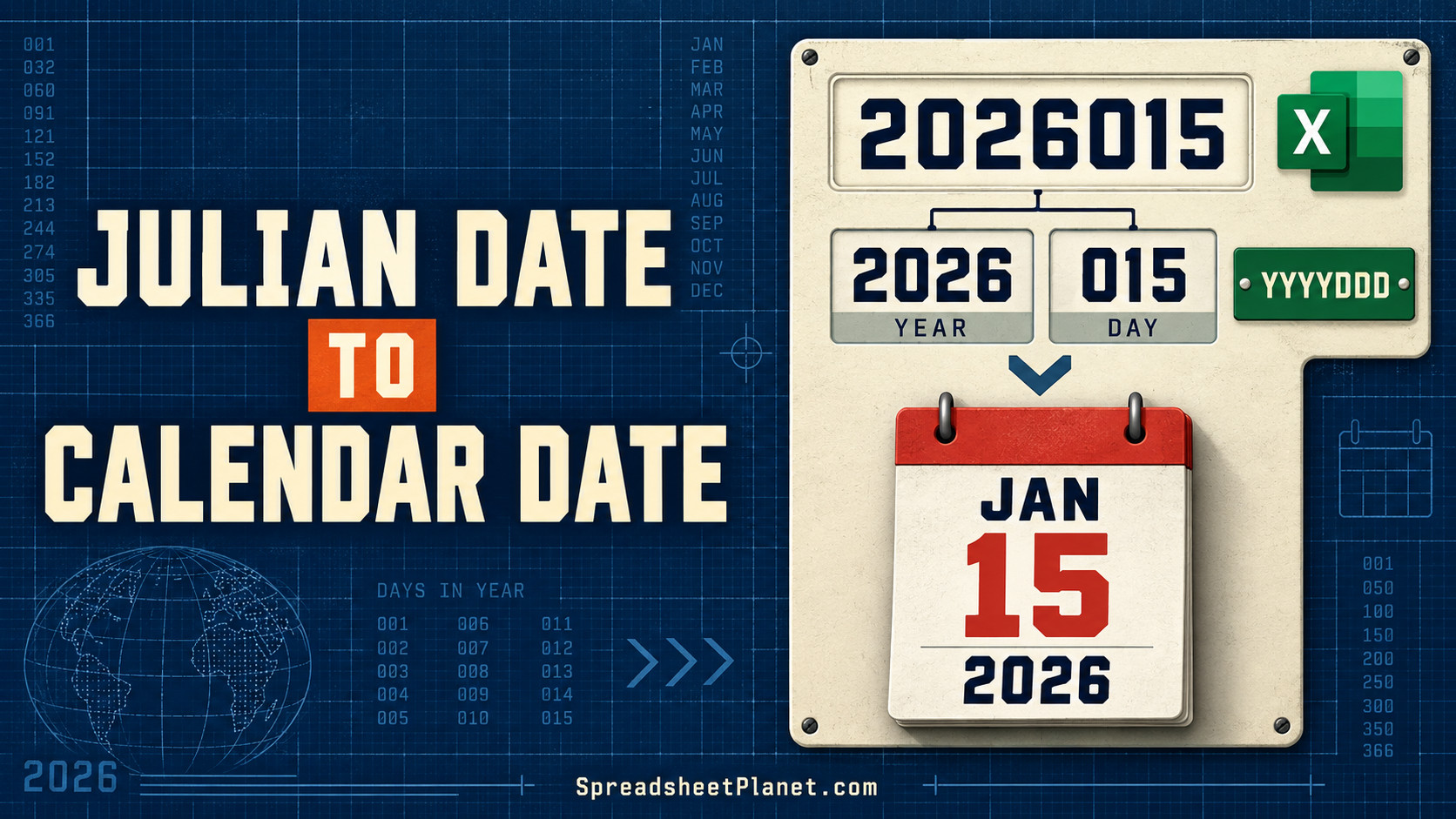 How to Convert Julian Date to Calendar Date in Excel (5-Digit, 7-Digit, and JDE)