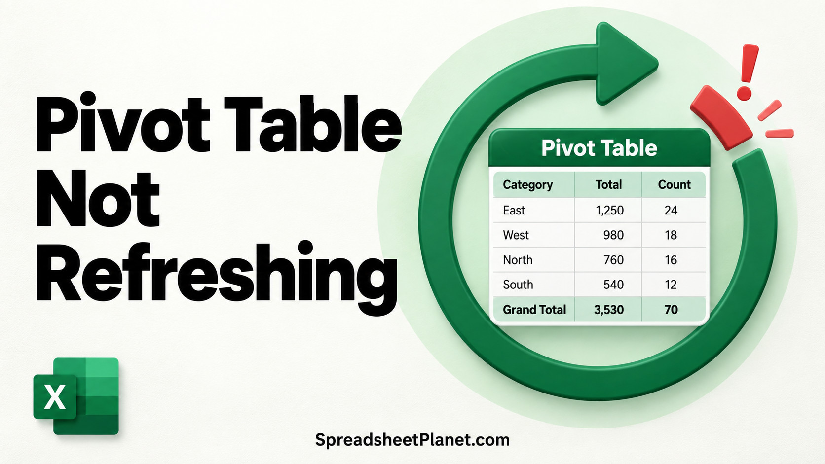 Pivot Table Not Refreshing – How to Fix?