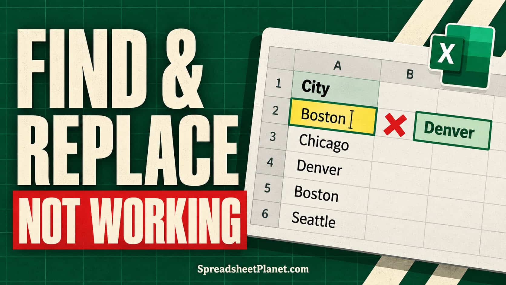 Excel Find and Replace Not Working – How to Fix?