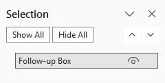 Selecting the unwanted shape in the Selection pane