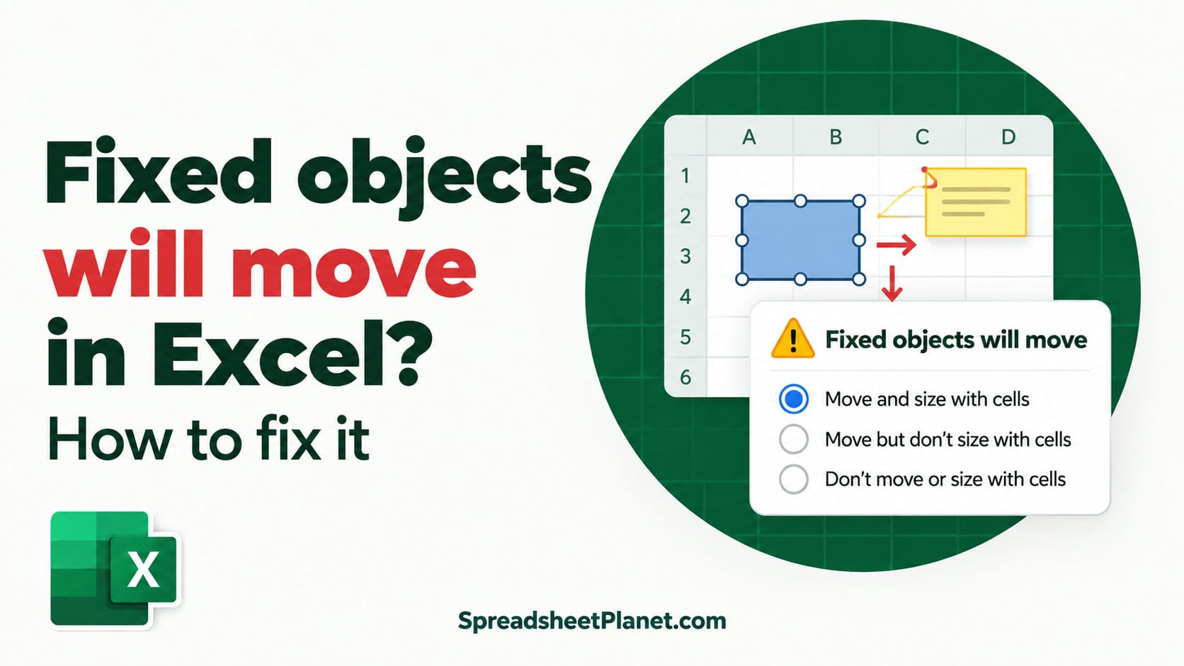 Fixed Objects Will Move in Excel: How to Fix It